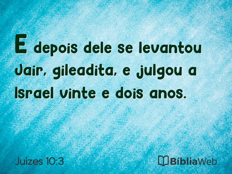 Juízes 10:3 em imagem para compartilhar