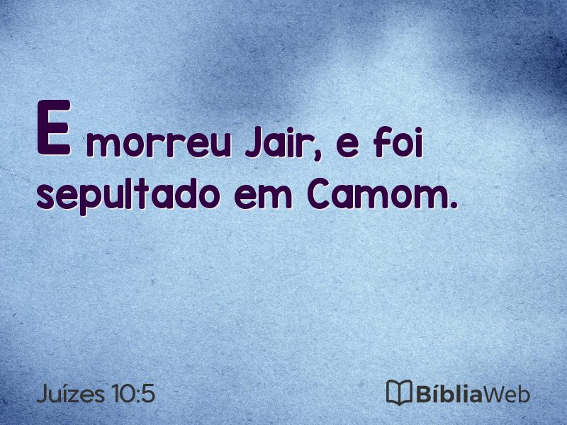 Juízes 10:5 em imagem para compartilhar