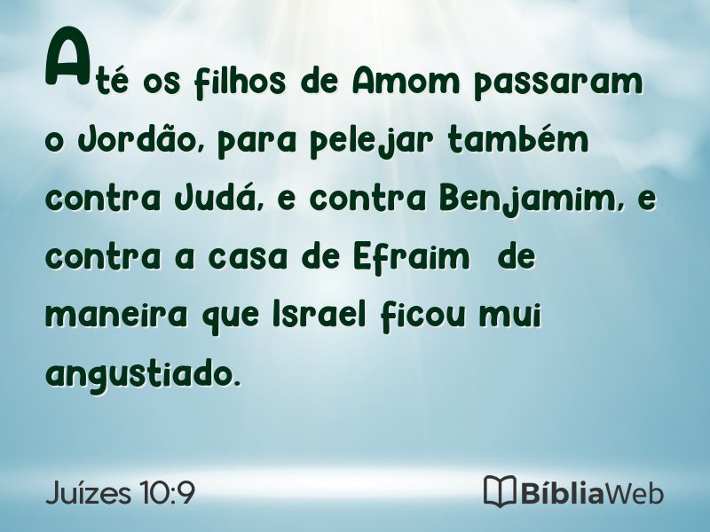 Juízes 10:9 em imagem para compartilhar
