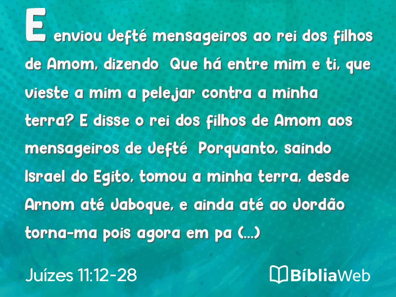 Juízes 11:12-28 em imagem para compartilhar