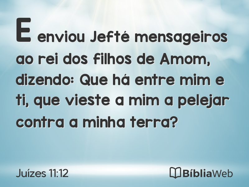 Juízes 11:12 em imagem para compartilhar
