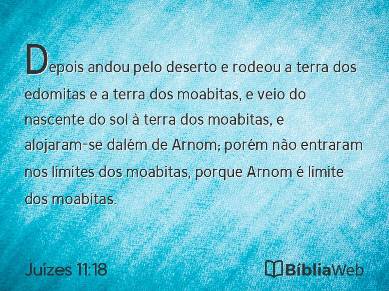 Juízes 11:18 em imagem para compartilhar
