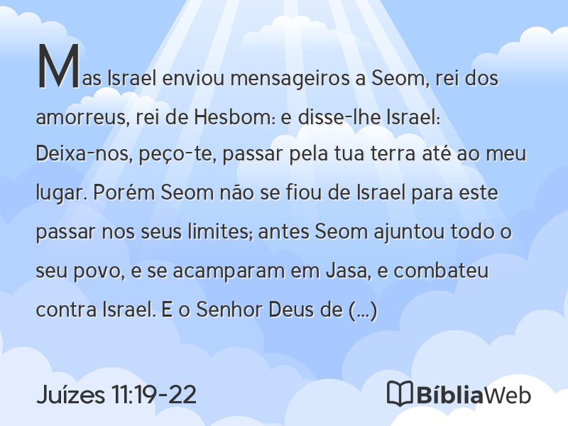Juízes 11:19-22 em imagem para compartilhar