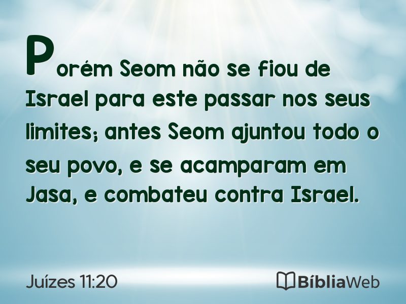 Juízes 11:20 em imagem para compartilhar