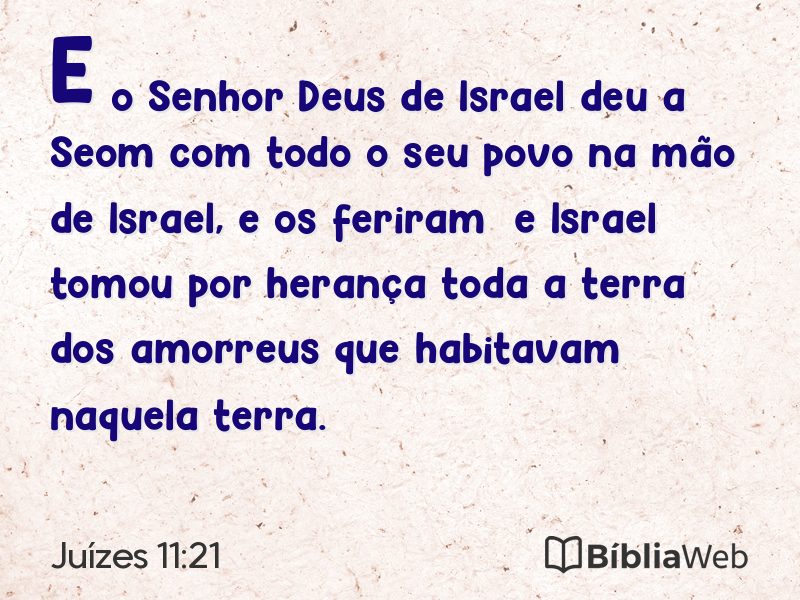 Juízes 11:21 em imagem para compartilhar