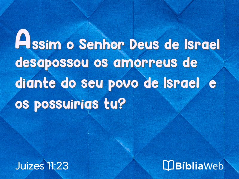 Juízes 11:23 em imagem para compartilhar