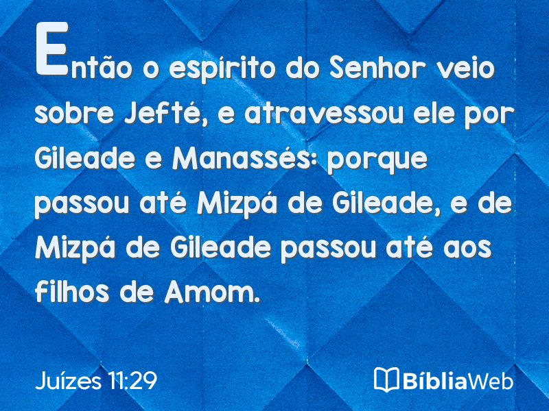Juízes 11:29 em imagem para compartilhar
