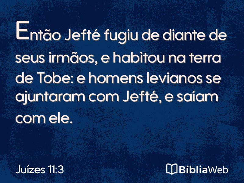 Juízes 11:3 em imagem para compartilhar