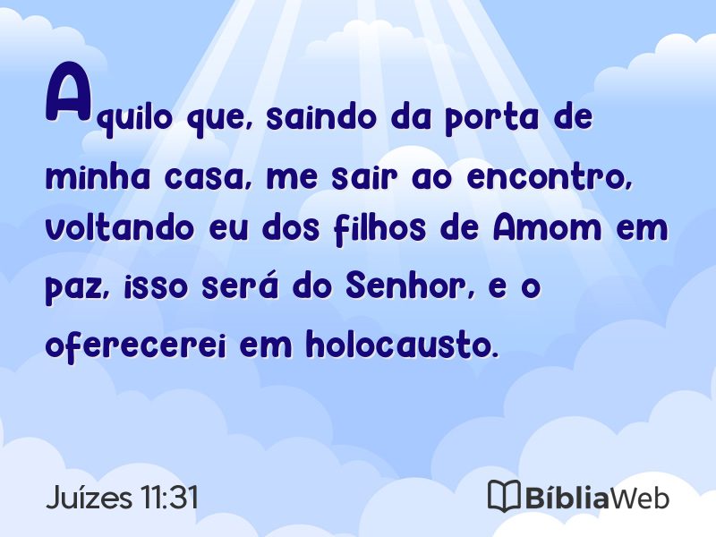 Juízes 11:31 em imagem para compartilhar