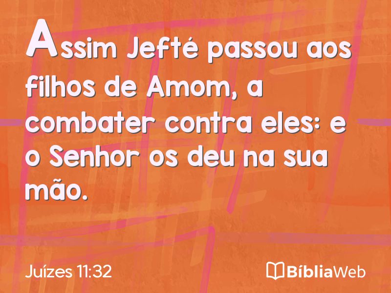 Juízes 11:32 em imagem para compartilhar