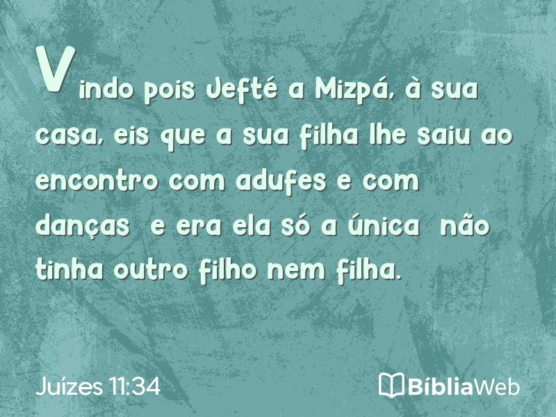 Juízes 11:34 em imagem para compartilhar