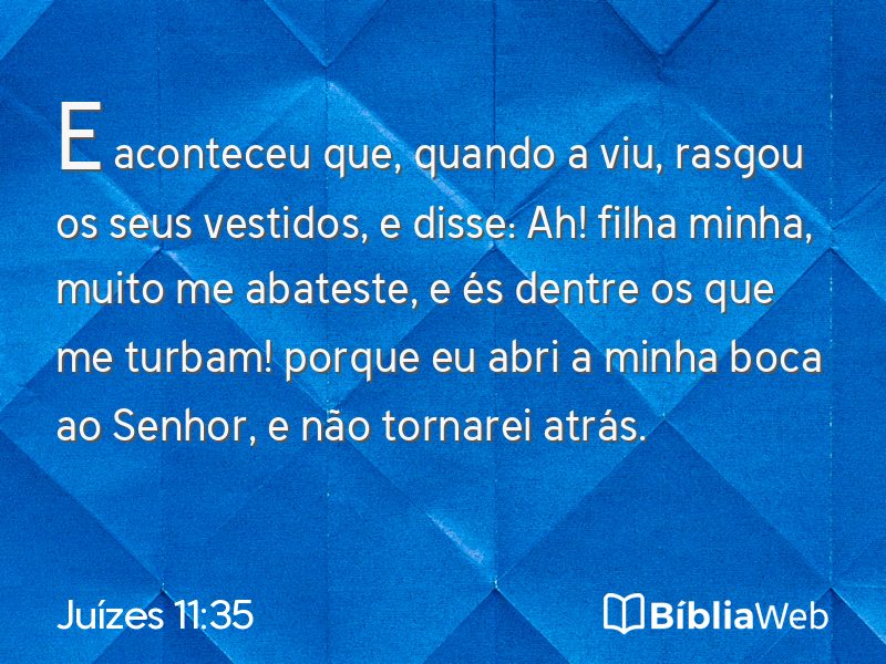 Juízes 11:35 em imagem para compartilhar