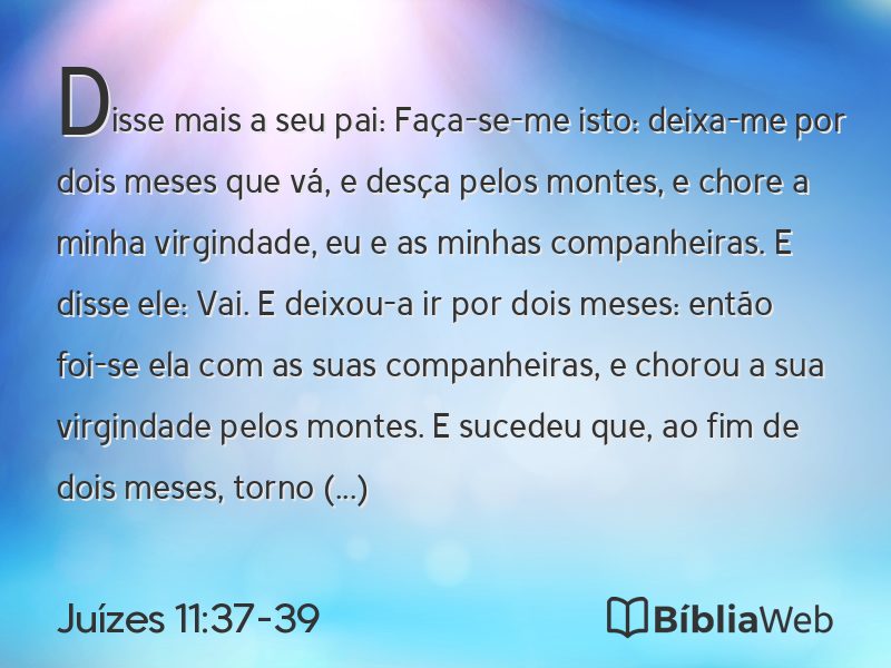 Juízes 11:37-39 em imagem para compartilhar