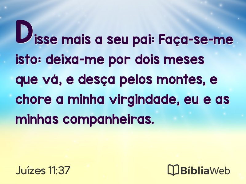 Juízes 11:37 em imagem para compartilhar