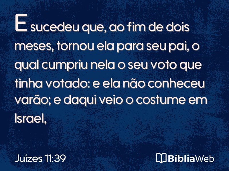 Juízes 11:39 em imagem para compartilhar
