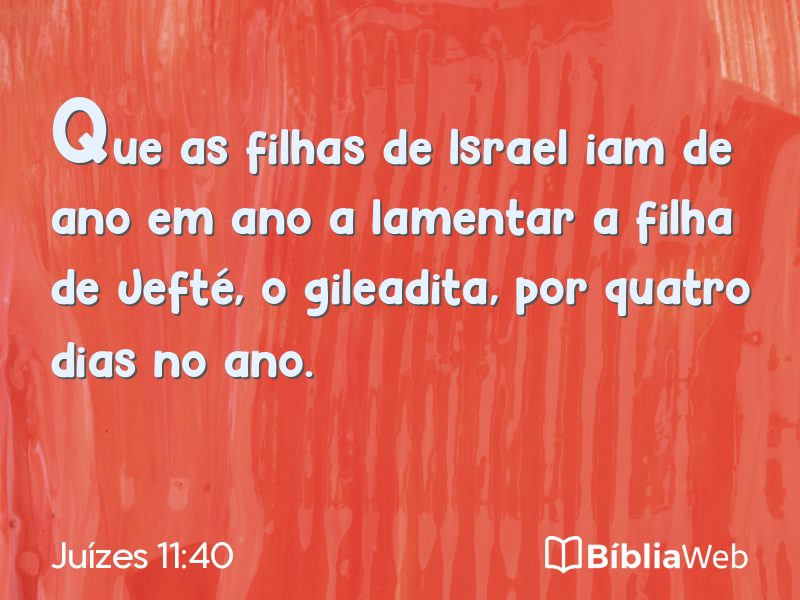 Juízes 11:40 em imagem para compartilhar