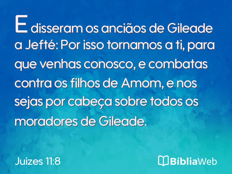 Juízes 11:8 em imagem para compartilhar