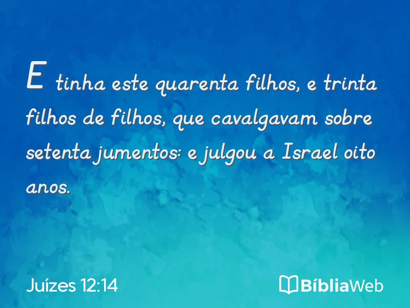 Juízes 12:14 em imagem para compartilhar