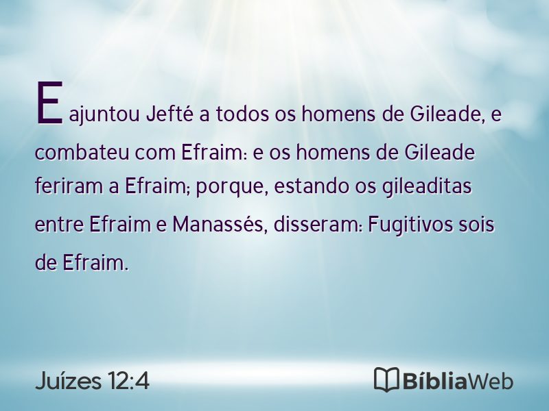 Juízes 12:4 em imagem para compartilhar