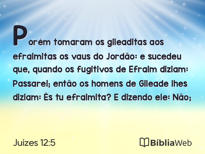 Juízes 12:5 em imagem para compartilhar