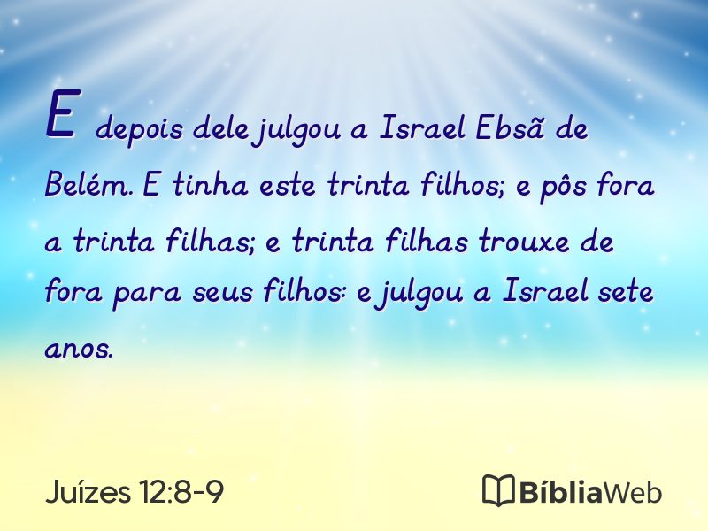 Juízes 12:8-9 em imagem para compartilhar