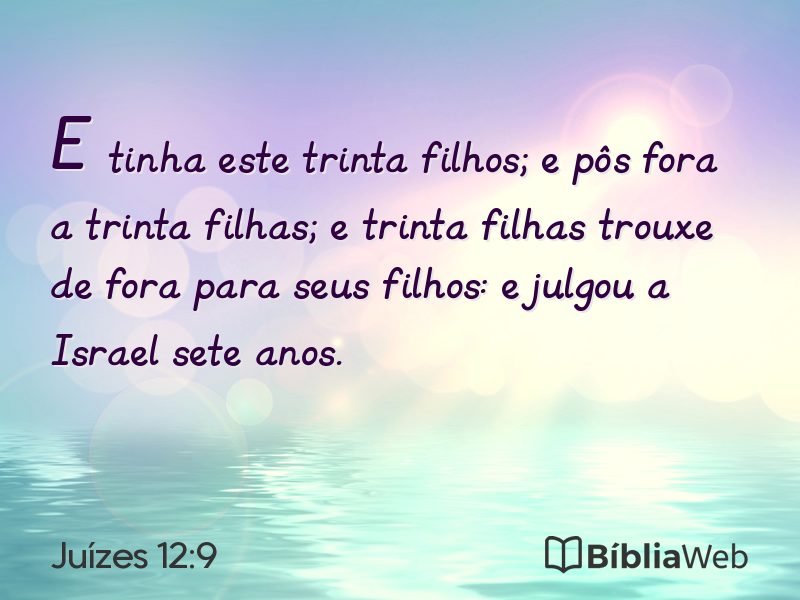 Juízes 12:9 em imagem para compartilhar