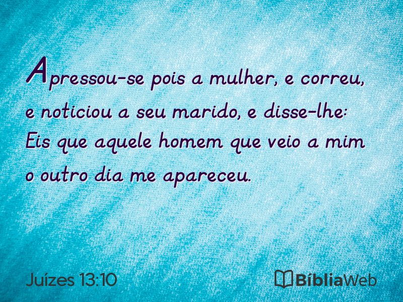 Juízes 13:10 em imagem para compartilhar