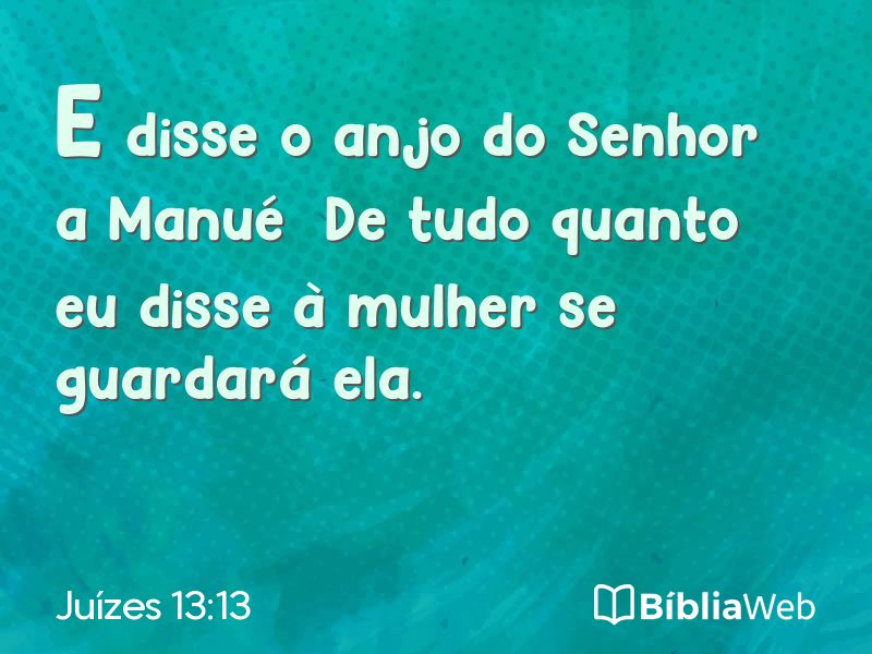 Juízes 13:13 em imagem para compartilhar