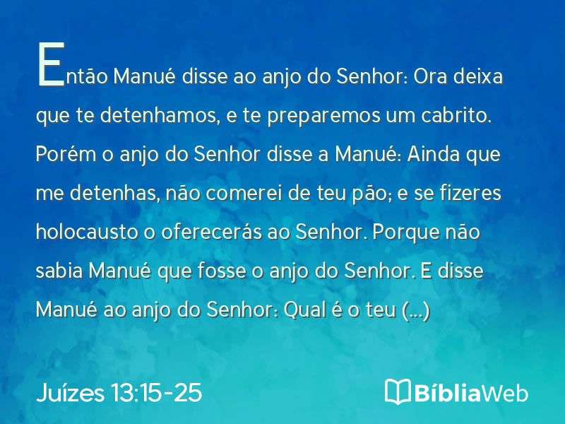 Juízes 13:15-25 em imagem para compartilhar