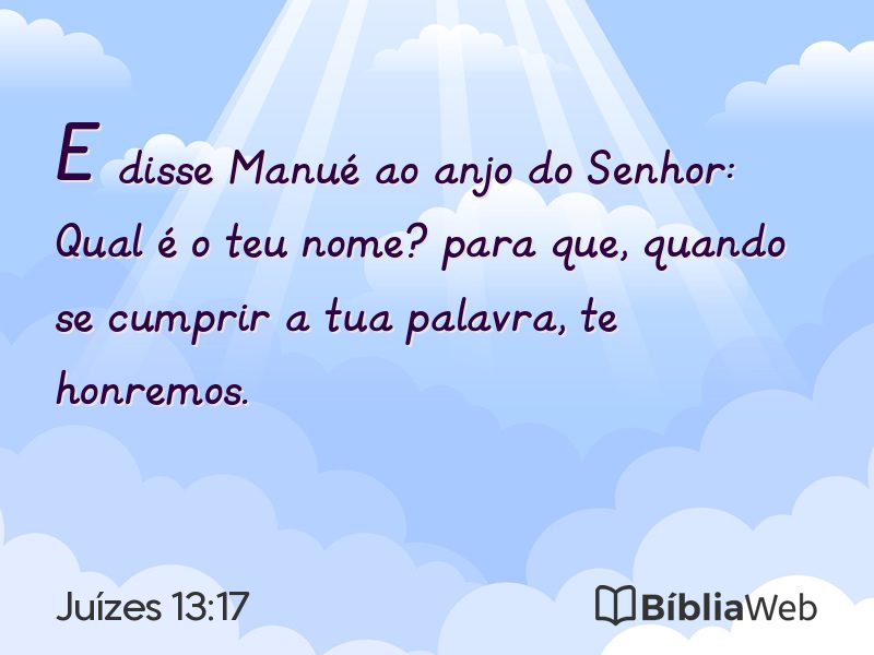 Juízes 13:17 em imagem para compartilhar