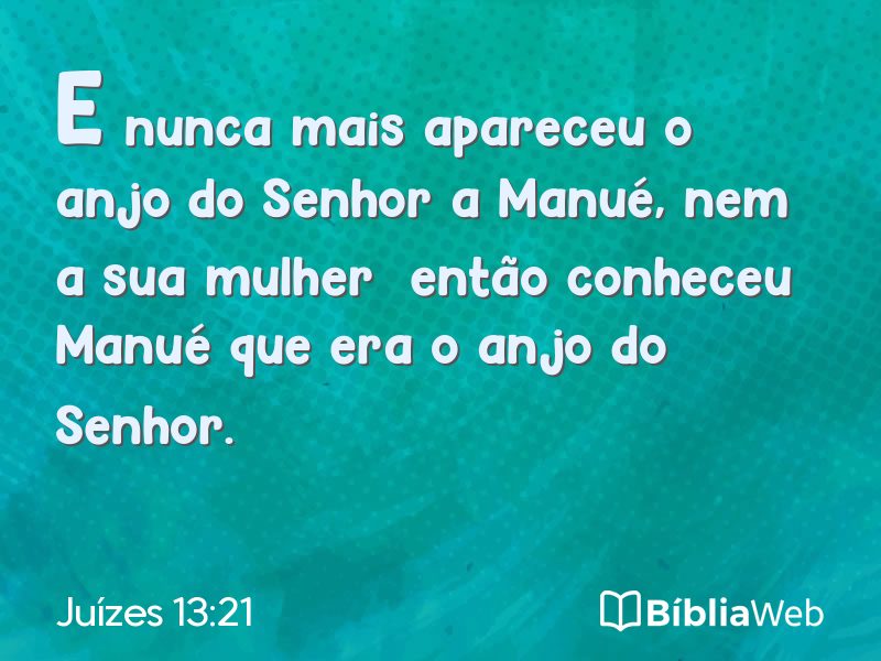 Juízes 13:21 em imagem para compartilhar