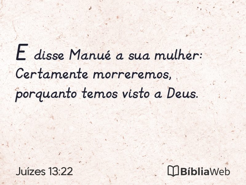 Juízes 13:22 em imagem para compartilhar