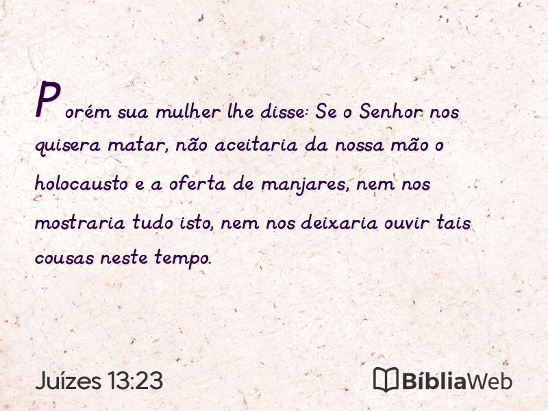 Juízes 13:23 em imagem para compartilhar