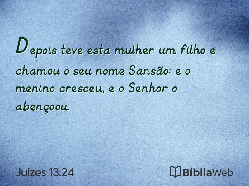 Juízes 13:24 em imagem para compartilhar