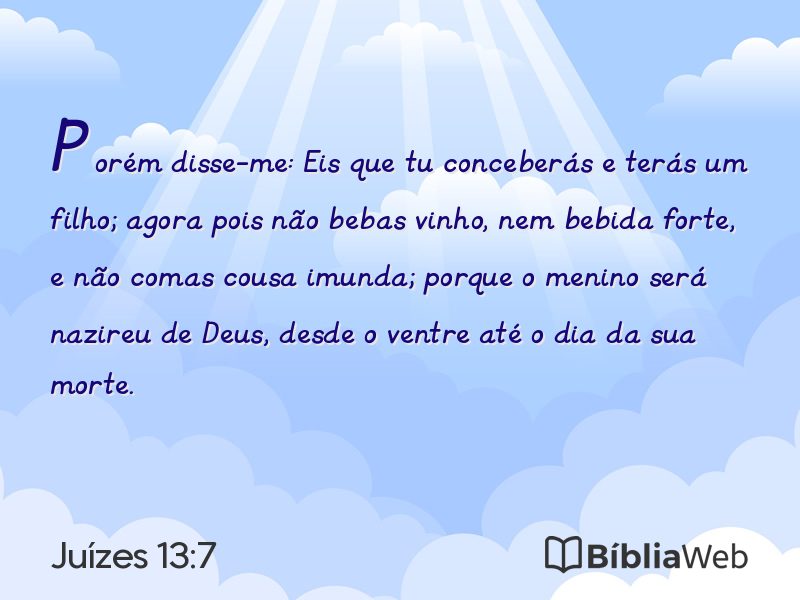 Juízes 13:7 em imagem para compartilhar