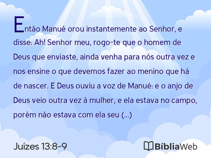 Juízes 13:8-9 em imagem para compartilhar