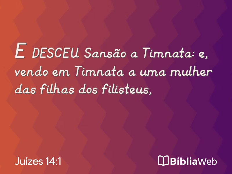 Juízes 14:1 em imagem para compartilhar