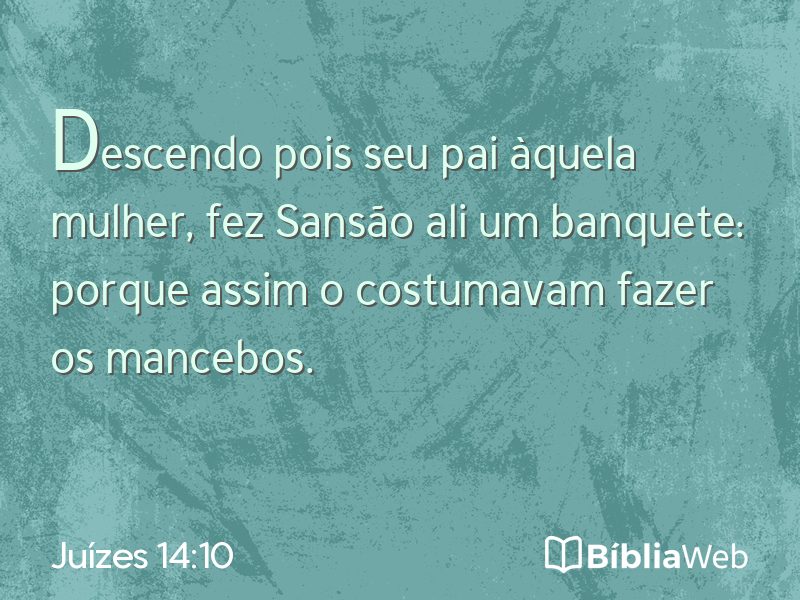 Juízes 14:10 em imagem para compartilhar