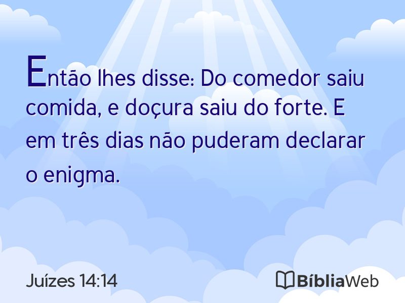 Juízes 14:14 em imagem para compartilhar