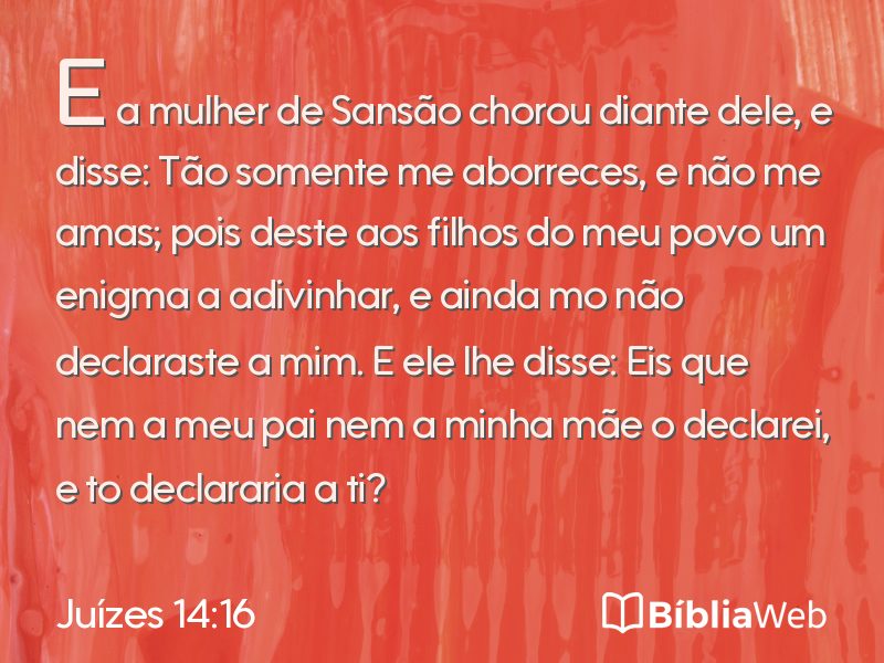 Juízes 14:16 em imagem para compartilhar