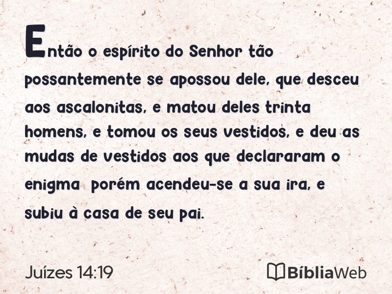 Juízes 14:19 em imagem para compartilhar