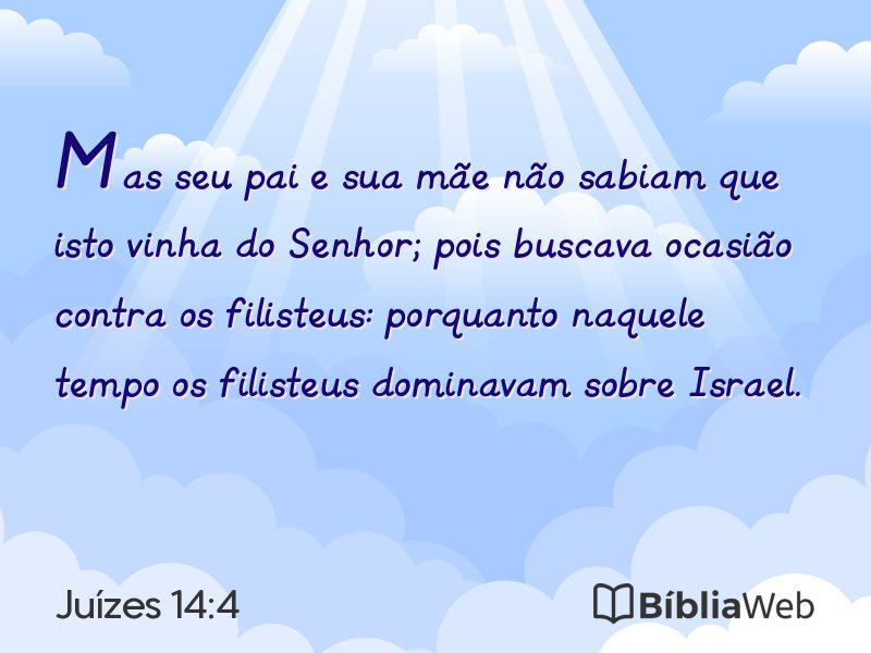 Juízes 14:4 em imagem para compartilhar