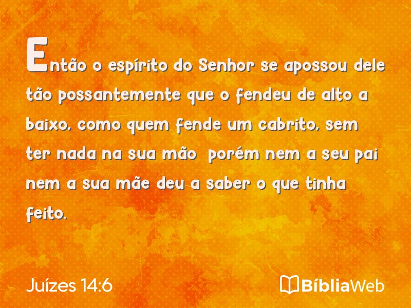 Juízes 14:6 em imagem para compartilhar