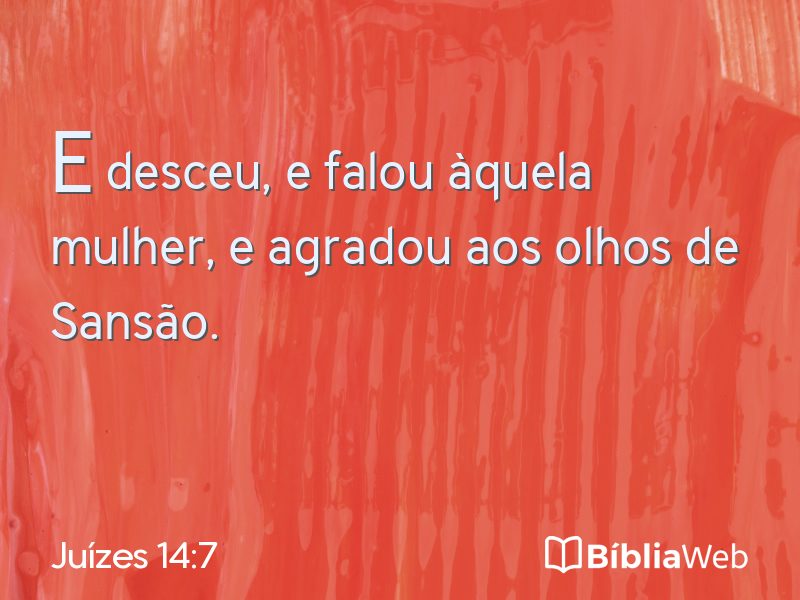 Juízes 14:7 em imagem para compartilhar