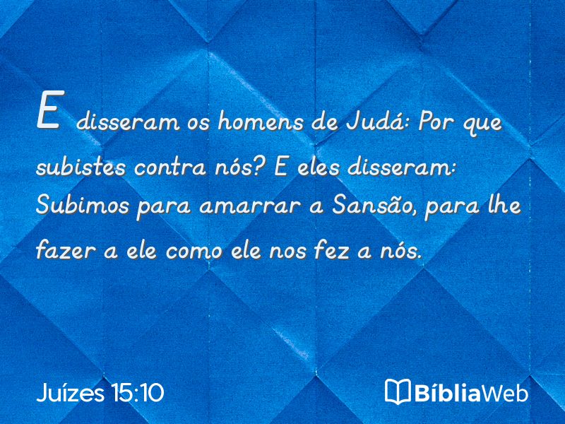 Juízes 15:10 em imagem para compartilhar