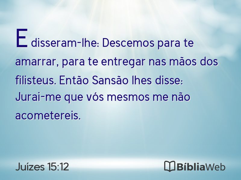 Juízes 15:12 em imagem para compartilhar