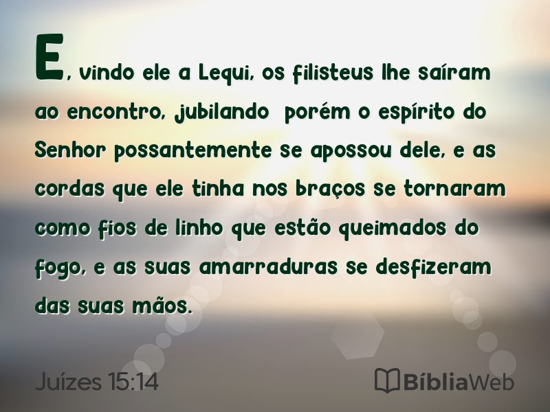 Juízes 15:14 em imagem para compartilhar