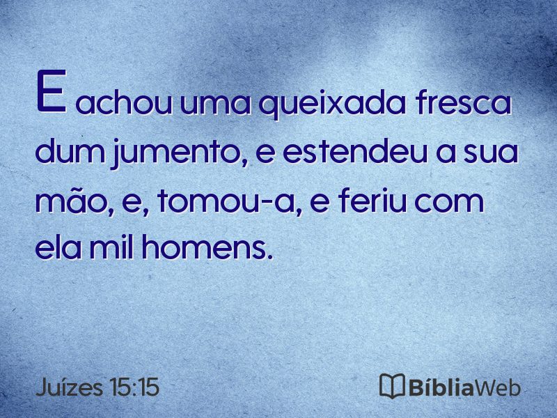 Juízes 15:15 em imagem para compartilhar