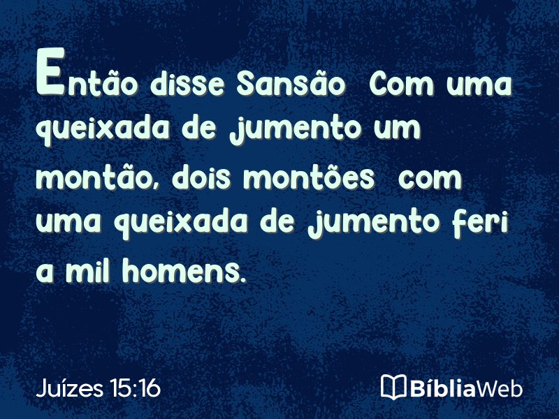 Juízes 15:16 em imagem para compartilhar