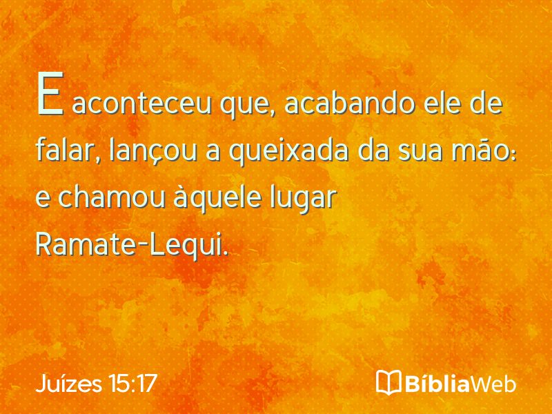 Juízes 15:17 em imagem para compartilhar